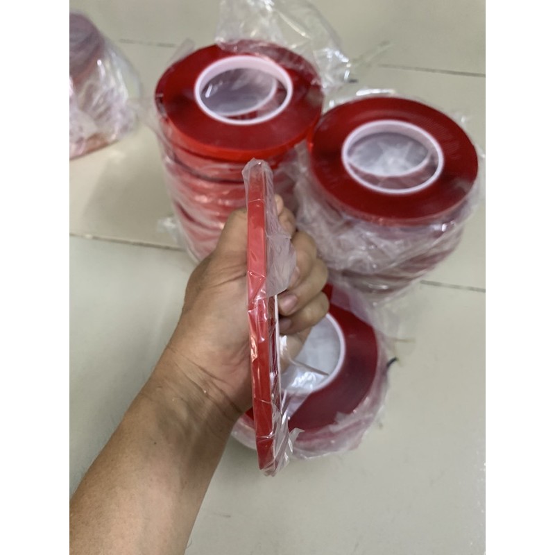 Keo 2 mặt trong suốt Rộng 6mm cuộn dài 10mét