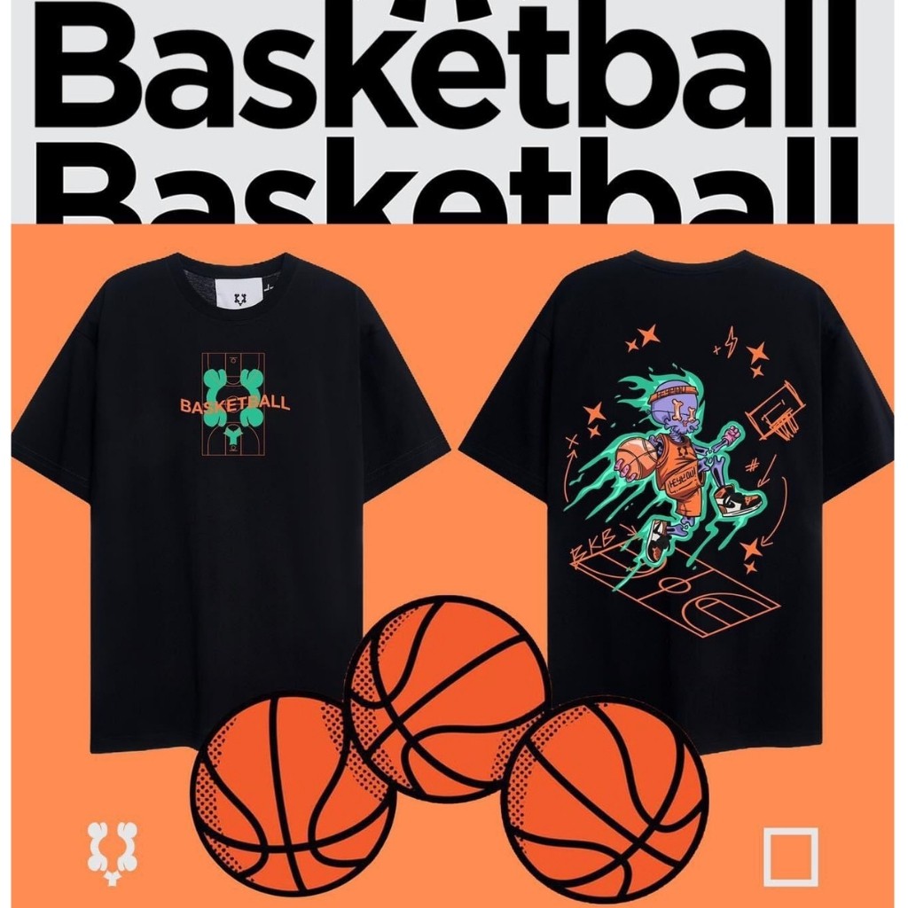 Áo thun tay lỡ form rộng HEY YOU - BASKETBALL - Áo phông Unisex nam, nữ - Morsela