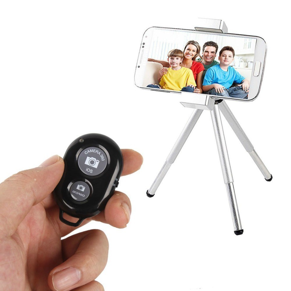 Remote Bluetooth Shutter điều khiển chụp ảnh cho điện thoại IOS và Android hẹn giờ và tự động chụp