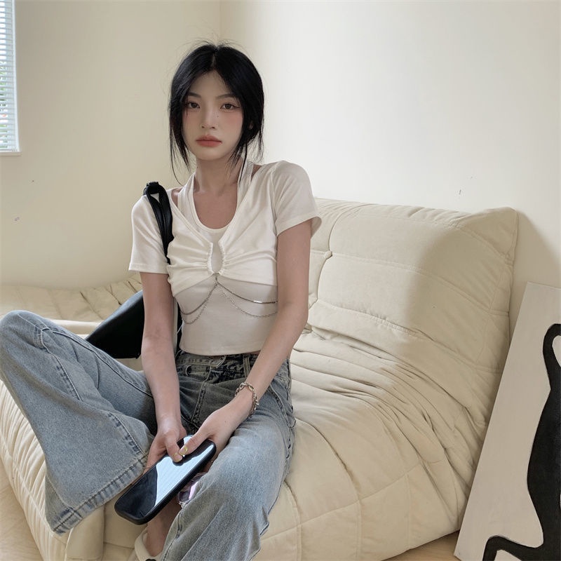 Áo Thun NgắN Tay Giả Hai LớP ThờI Trang Cho Nữ JL-TX-336