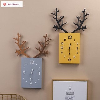 Đồng hồ treo tường hình chữ nhật bằng gỗ thời trang