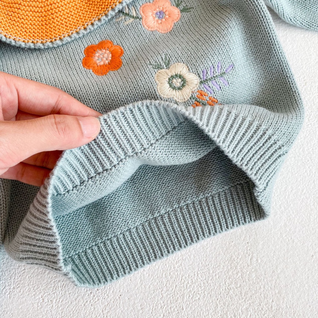 Set áo dệt kim + quần dài thiết kế mới thời trang mùa thu dành cho bé gái