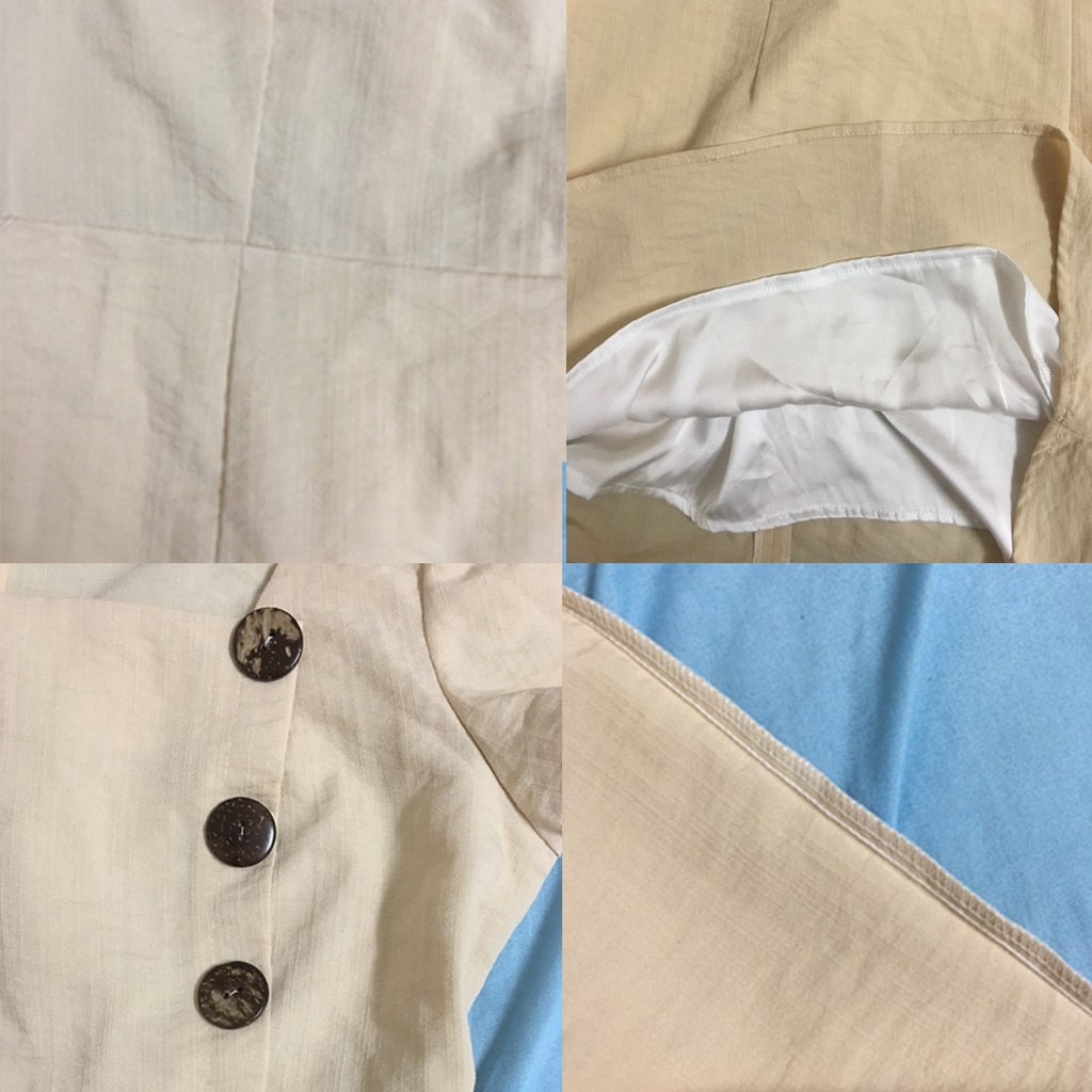 Đầm nữ cổ vuông phối nút KT0920 tặng vòng tay chỉ đỏ 12 con giáp may mắn | BigBuy360 - bigbuy360.vn