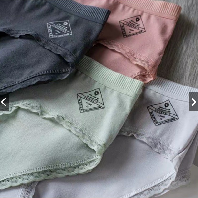 Quần lót cotton viền ren xuất Nhật mềm mịn 005