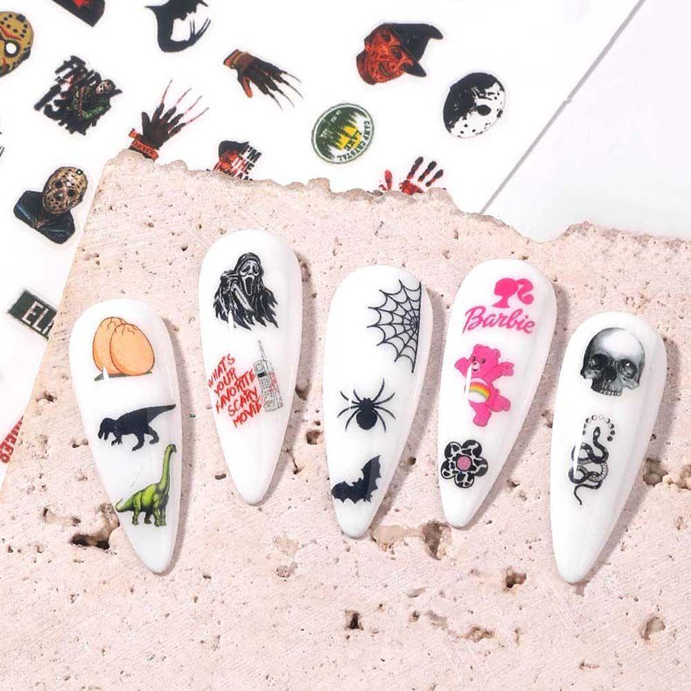 Hình Dán Trang Trí Móng Tay Họa Tiết Halloween Độc Đáo