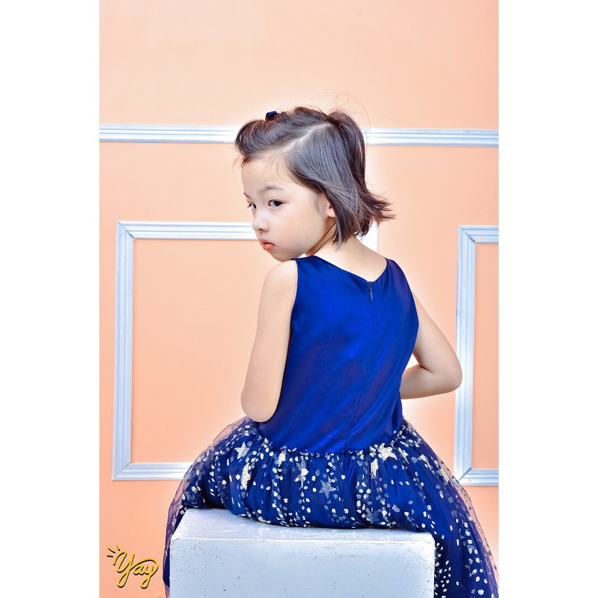 Váy Lụa Xanh Sao Kim Tuyến Cánh Tiên - Yay