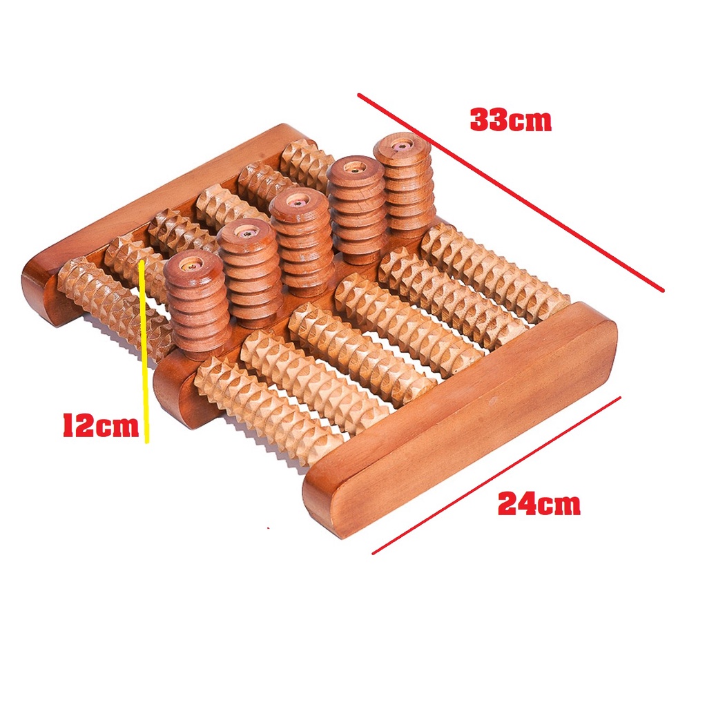 Bàn lăn massage chân bằng gỗ 5x6