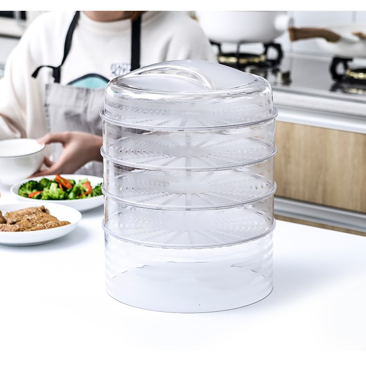 Lồng Bàn Đậy Thức Ăn Giữ Nhiệt 4 Tầng Tiện Dụng Chống Côn Trùng BUCOOK | BigBuy360 - bigbuy360.vn