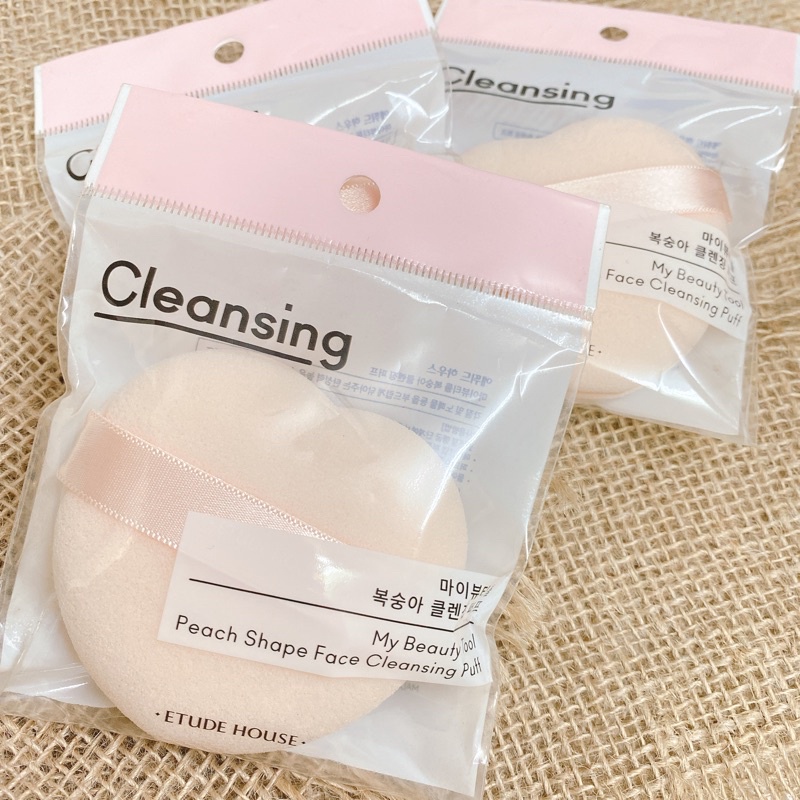 Bông rửa mặt quả đào Peach Shape Face Cleansing Puff (E) tude