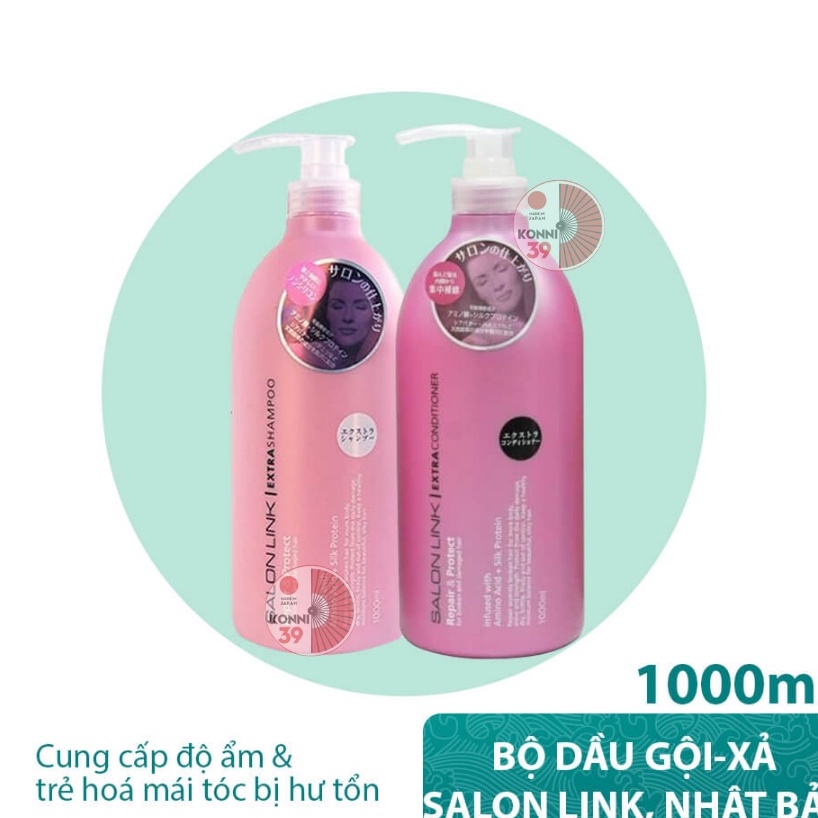 Dầu xả phục hồi tóc Kumano Salon Link Extra 1000ml phục hồi giảm tóc gãy rụng cho nữ - Bahachiha