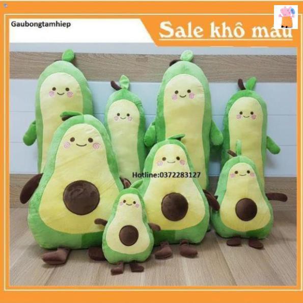 Gấu bông gối ôm quả bơ💝FREESHIP🍅Thú bông ngộ nghĩnh đáng yêu dễ thương chất liệu vải cao cấp nhồi bông gòn