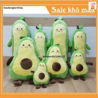 Gấu bông gối ôm quả bơ💝FREESHIP🍅Thú bông ngộ nghĩnh đáng yêu dễ thương chất liệu vải cao cấp nhồi bông gòn