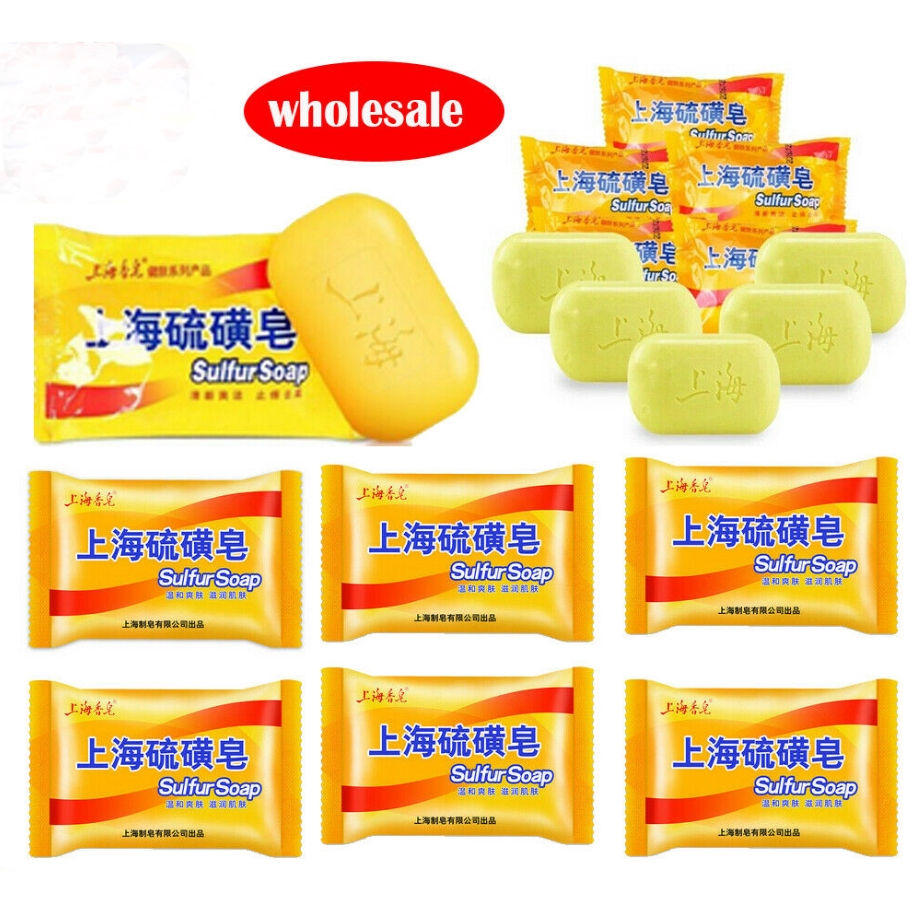 [Hàng mới về] Bánh xà phòng lưu huỳnh cải thiện mụn/bệnh vẩy nến/nấm/ngứa hiệu quả an toàn