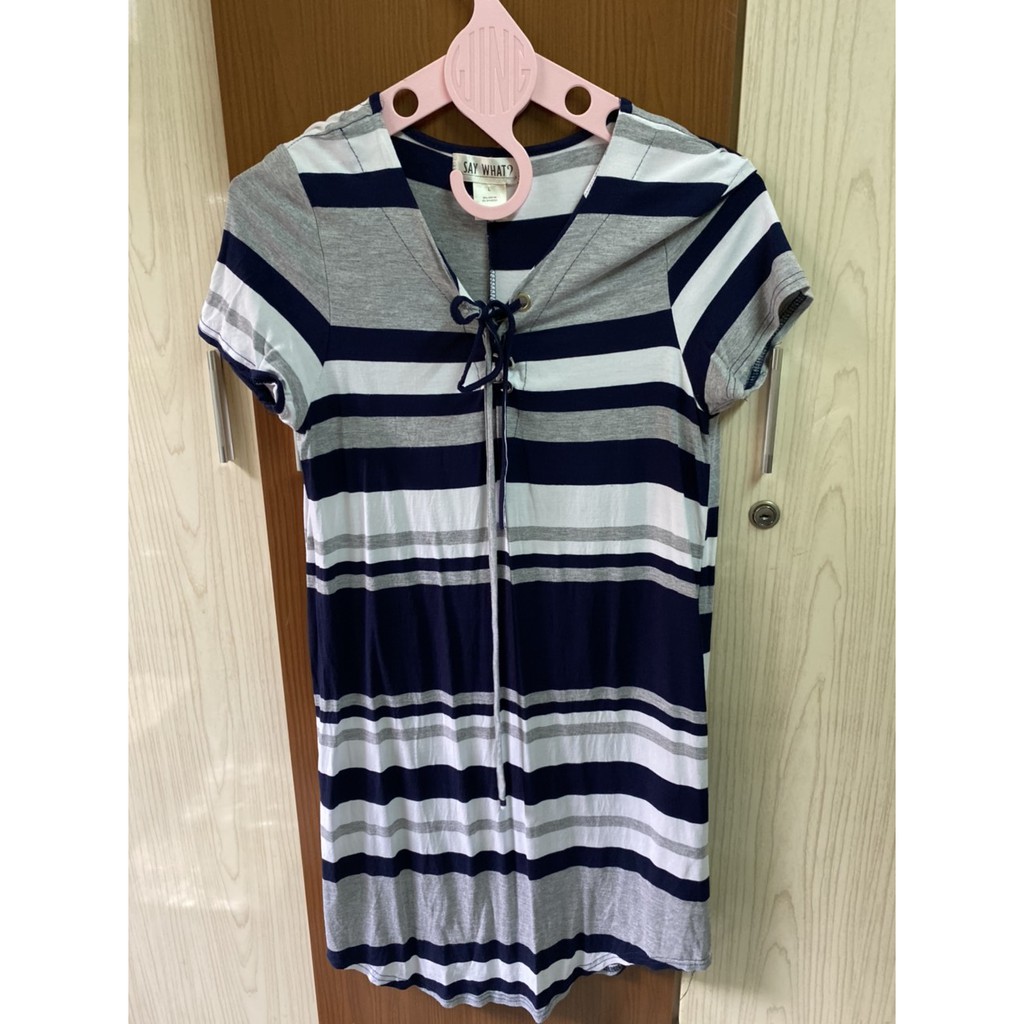Đầm thun size L sọc - hàng xuất khẩu