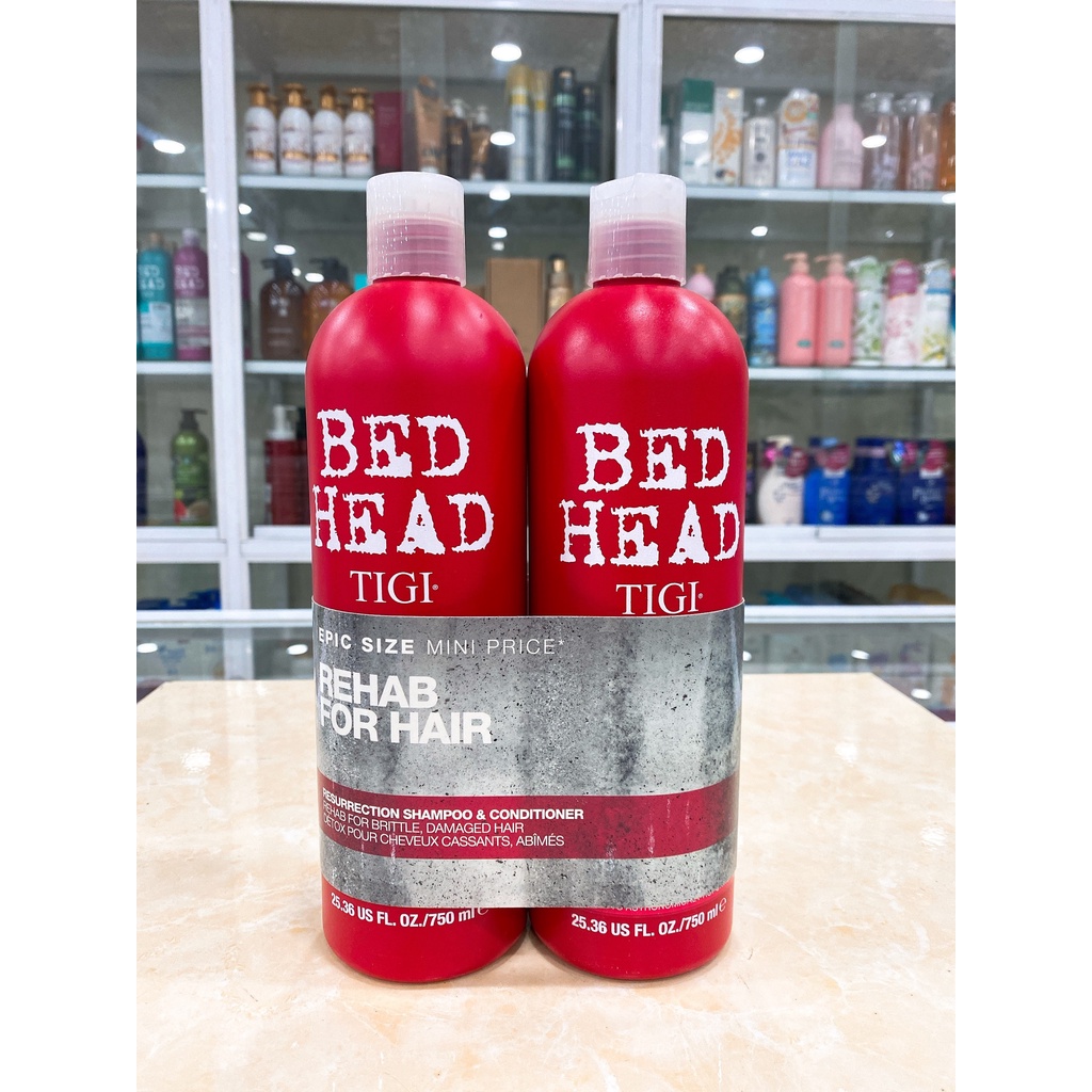 BỘ DẦU GỘI XẢ TIGI BED HEAD TÁI SINH URBAN ANTIDOTES RESURRECTION USA 750MLX2