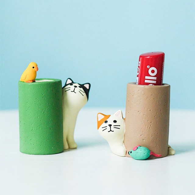 Decole ✿D21-09 ❤Giá Đỡ Bút Hình Mèo / Chuột Nhồi Bông Phong Cách Nhật Bản Dễ Thương