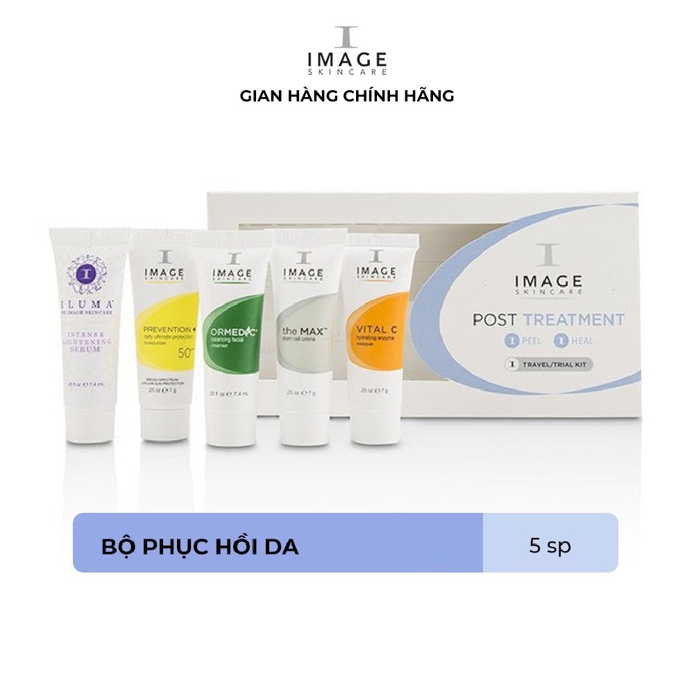 Bộ 5 mỹ phẩm phục hồi dành cho da nhạy cảm Image Skincare Post Treatment Trial Kit 7ml