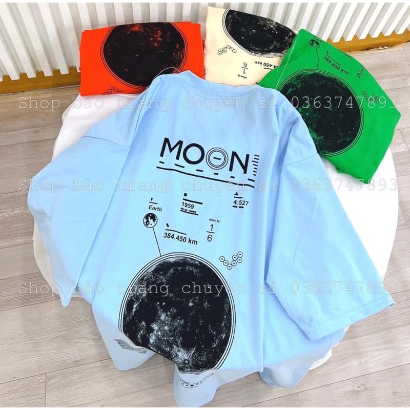 [ Rẻ vô địch ] Áo thun cotton tay lỡ dáng rộng - Moon