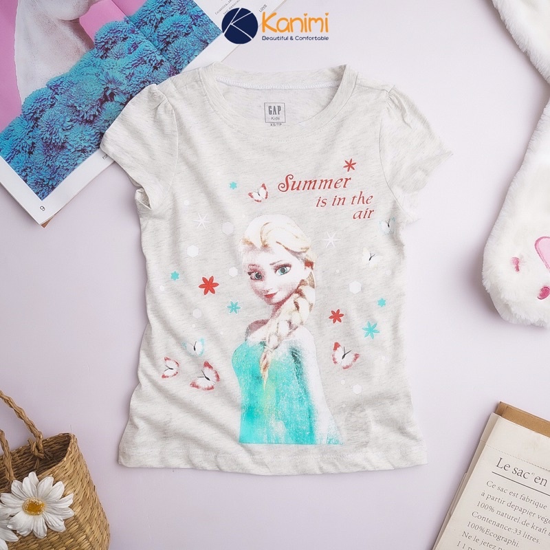 Set 3 áo bé gái vải xuất hình Elsa, ngựa Pony 4-14T