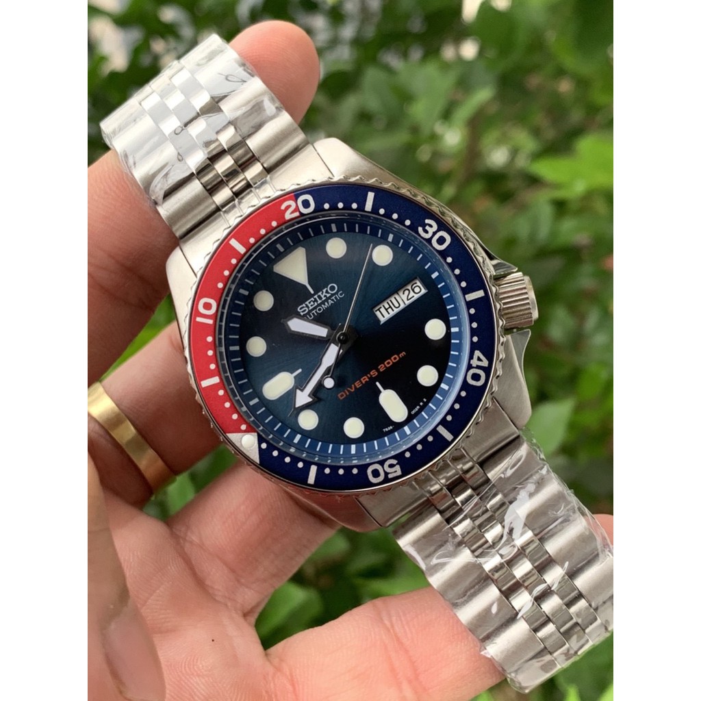 Đồng Hồ Nam Seiko SKX009K2 Máy Cơ Viền Bezel Đỏ Xanh