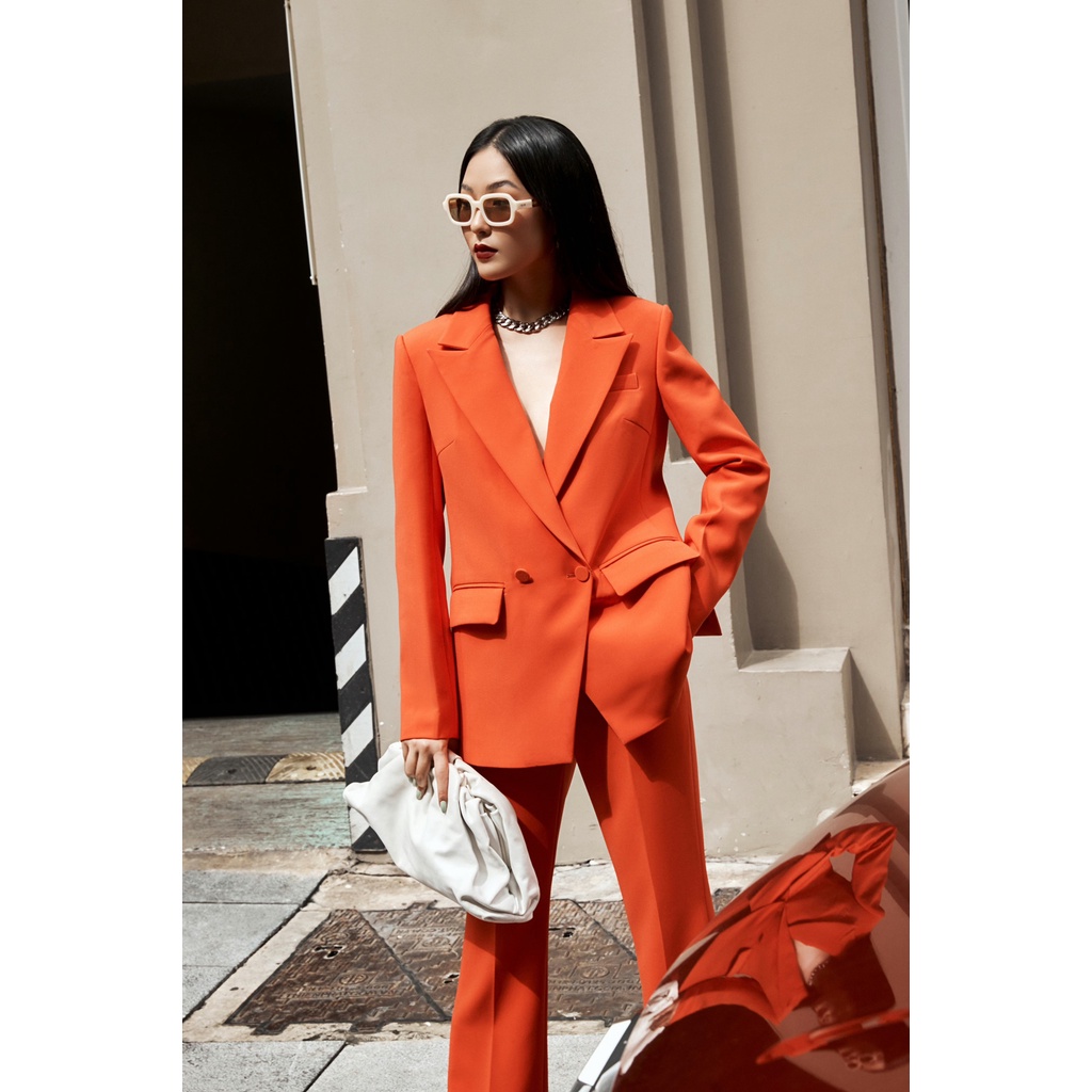 Set áo blazer hai hàng cúc và quần ống vẩy HUONG BOUTIQUE HBVEST155