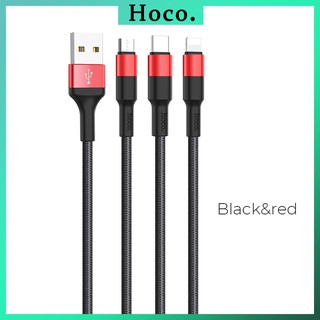 Cáp Sạc Đa Năng Dây Sạc 3 Đầu Hoco X26 Ligting Micro Type C Iphone Android