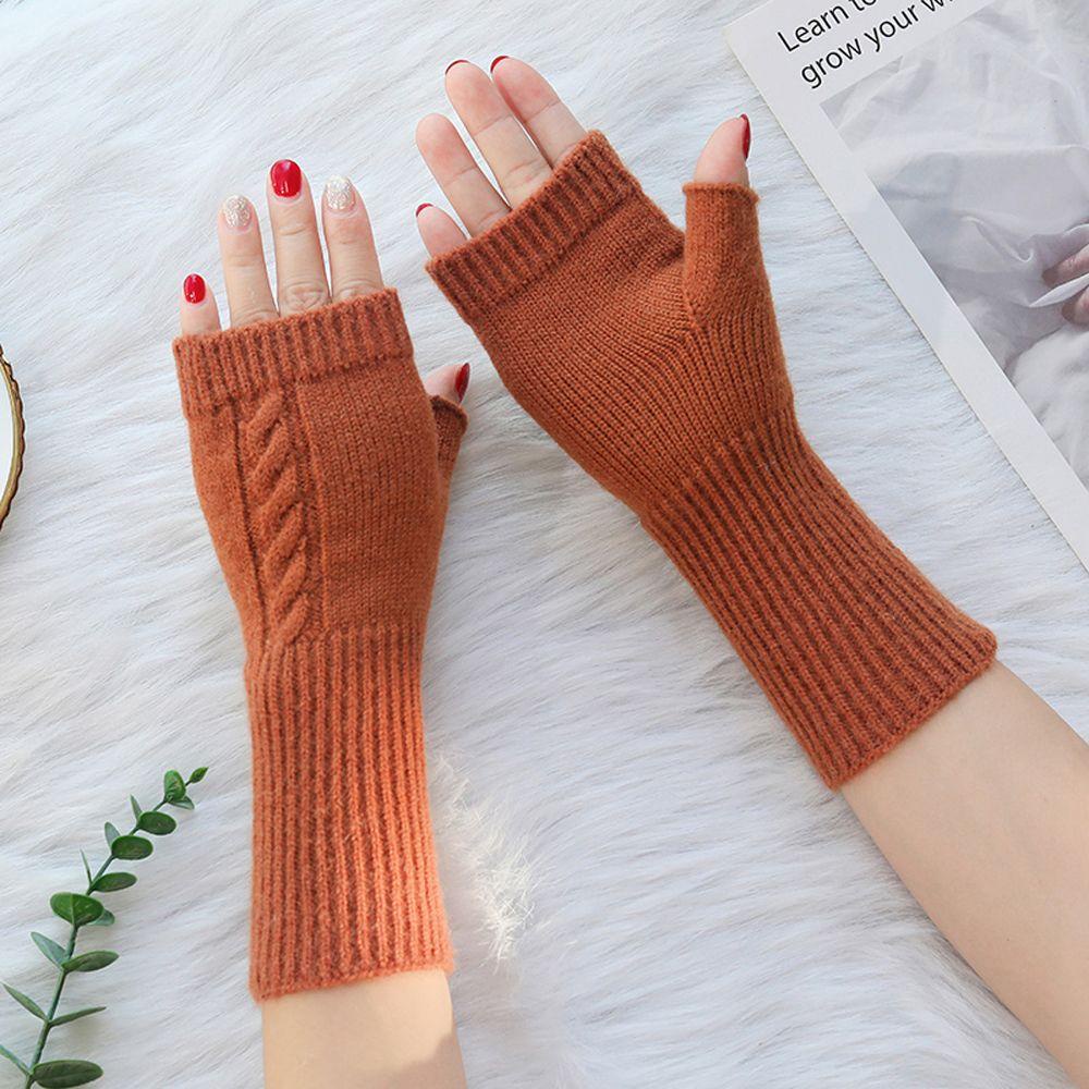QQMALL Đôi Găng Tay Len Giữ Ấm Mùa Đông Cho Nam Nữ