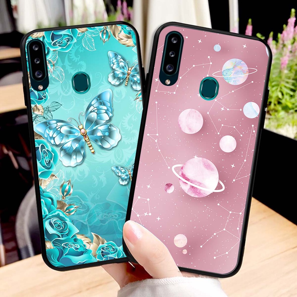 Ốp lưng Samsung A20S in hình hoa xinh xắn, hiện đại , thời trang ,phong cách