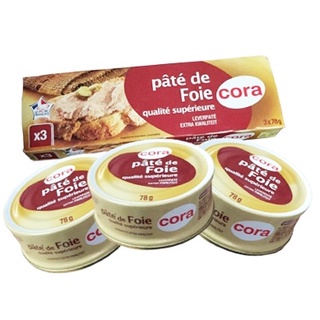 Set 3 hộp pate cora de foie pháp 78g