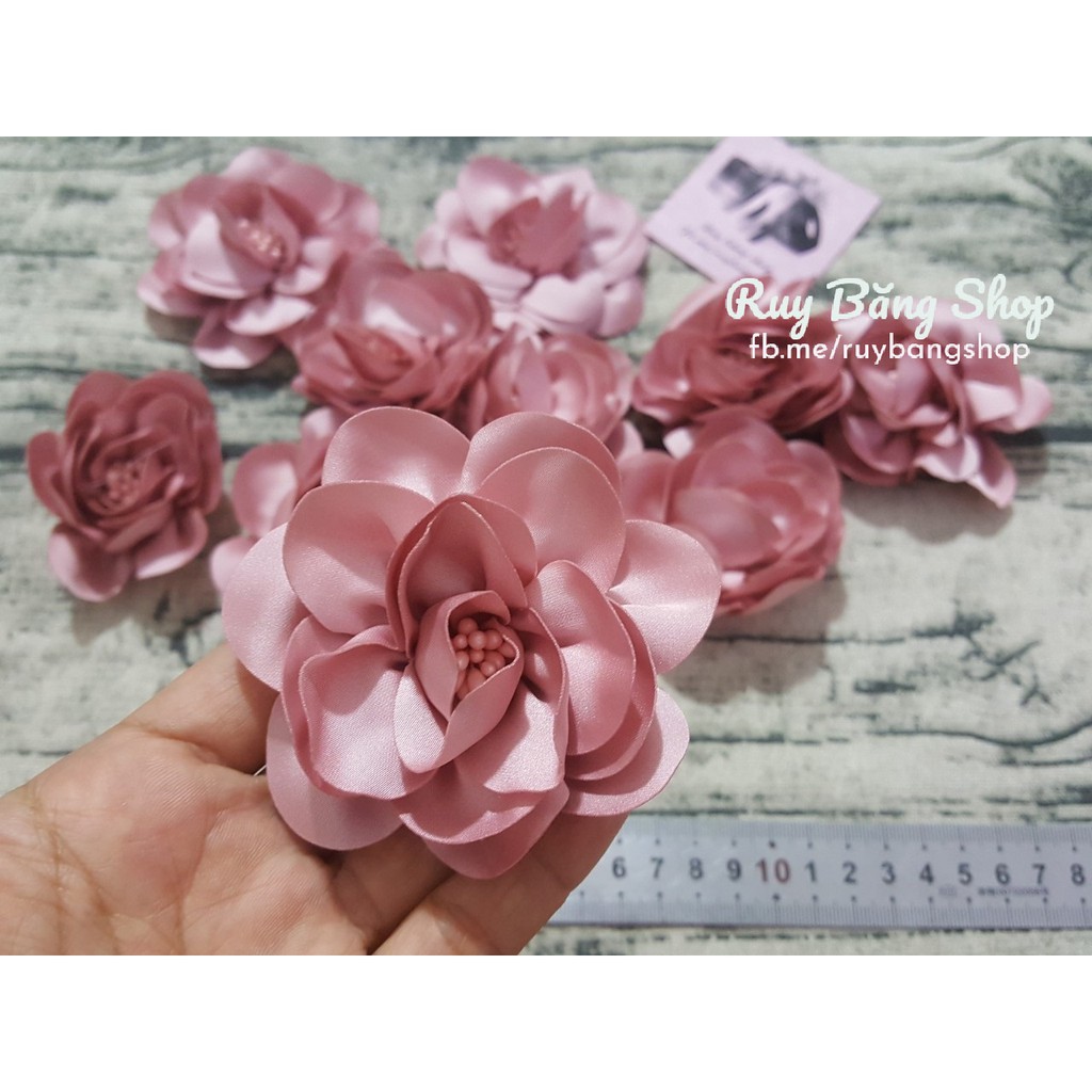 HOA PHI LỤA CÓ NHUỴ 7cm