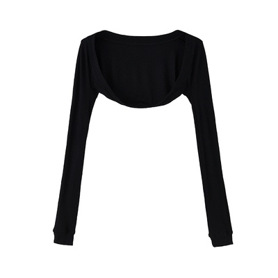 Kumikumi HUANG YOYO Áo Khoác cardigan Dệt Kim Tay Dài Siêu Ngắn Chống Nắng Thời Trang Hàn Quốc Cho Nữ croptop
