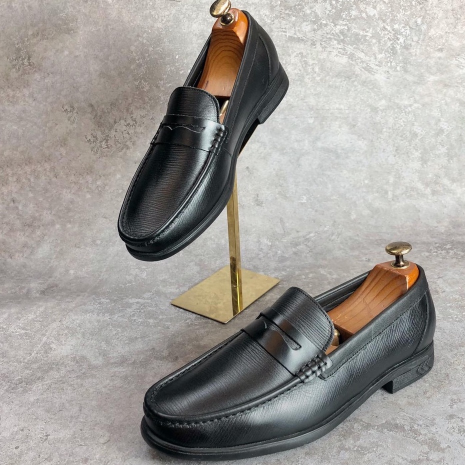 (TL lẻ size) Giày lười nam dáng Horsebit Loafer cao cấp da bò thật bảo hành 1 năm