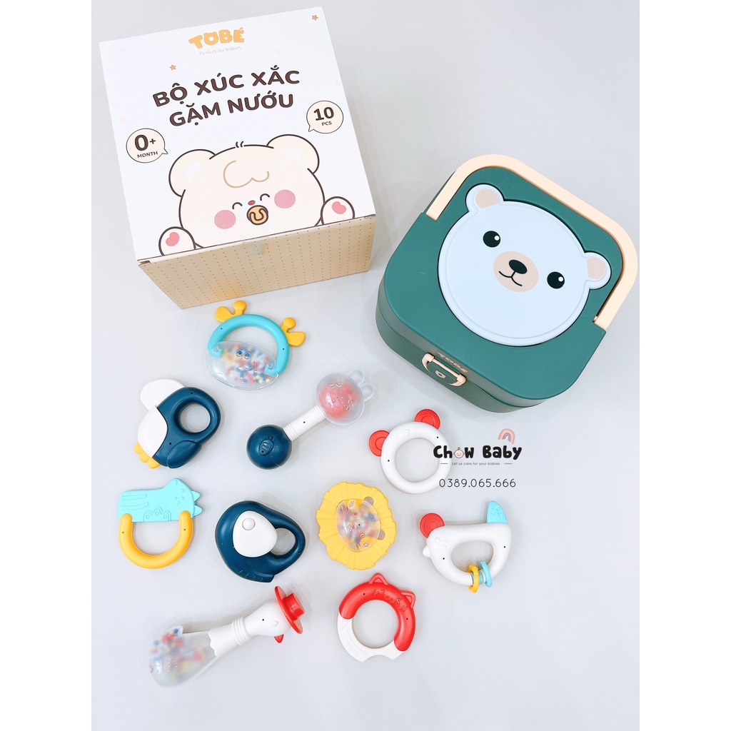 Bộ đồ chơi xúc xắc gặm nướu 10 chi tiết ToBé siêu tiện dụng và an toàn cho bé