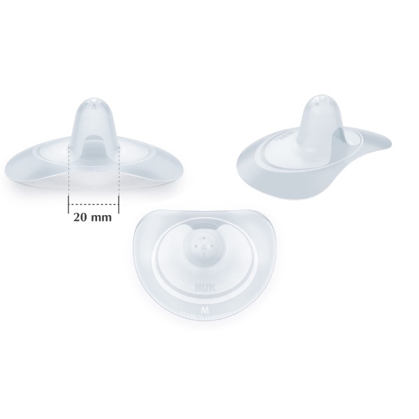 Trợ ti silicone NUK bán nguyệt đường kính 20mm (Hộp 2 cái)