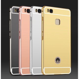 Ốp lưng Huawei P9 Lite tráng gương viền kim loại