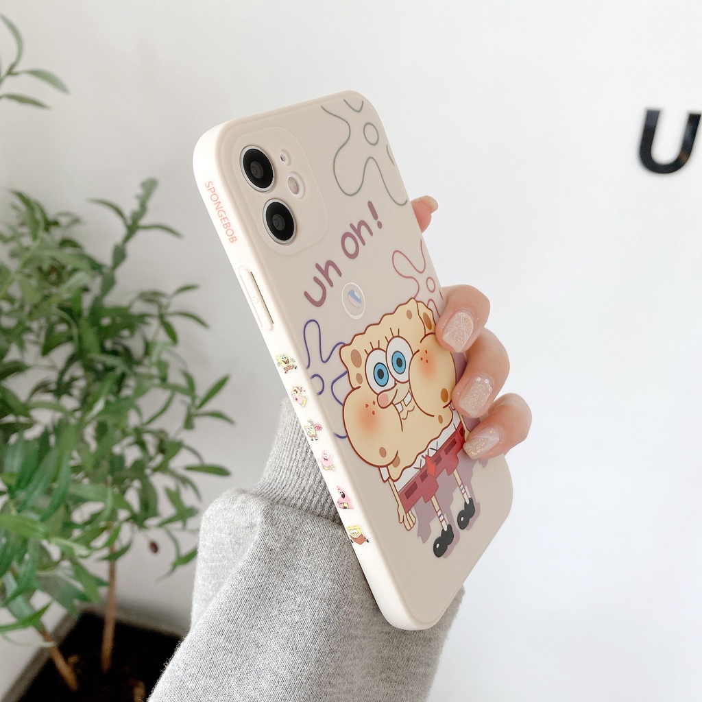 Ốp Điện Thoại TPU Mềm Chống Sốc In Hình SpongeBob Hoạt Hình Cho iPhone 14 13 12 11 Pro MAX X XR XS MAX 8 7 6 6s Plus SE 2020