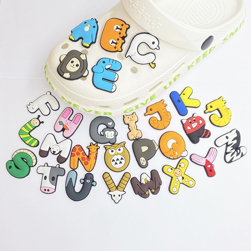 Phụ kiện khóa giày Crocs Jibbitz bằng cao su PVC mềm hình hoa trang trí DIY