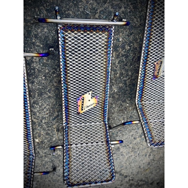 Baga bụng giữa full 100% titanium gắn trực tiếp cho xe Wave ZX , Wave nhỏ Honda