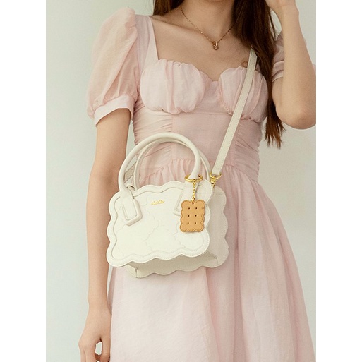 Túi xách nữ đẹp Just Star dễ thương thời trang phom chữ nhật charm bánh quy ViAnh Store 172898