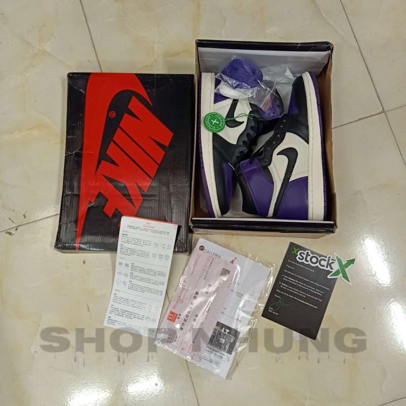 Giày Jordan 1 Tím Cổ Cao Nam Nữ Cao Cấp
