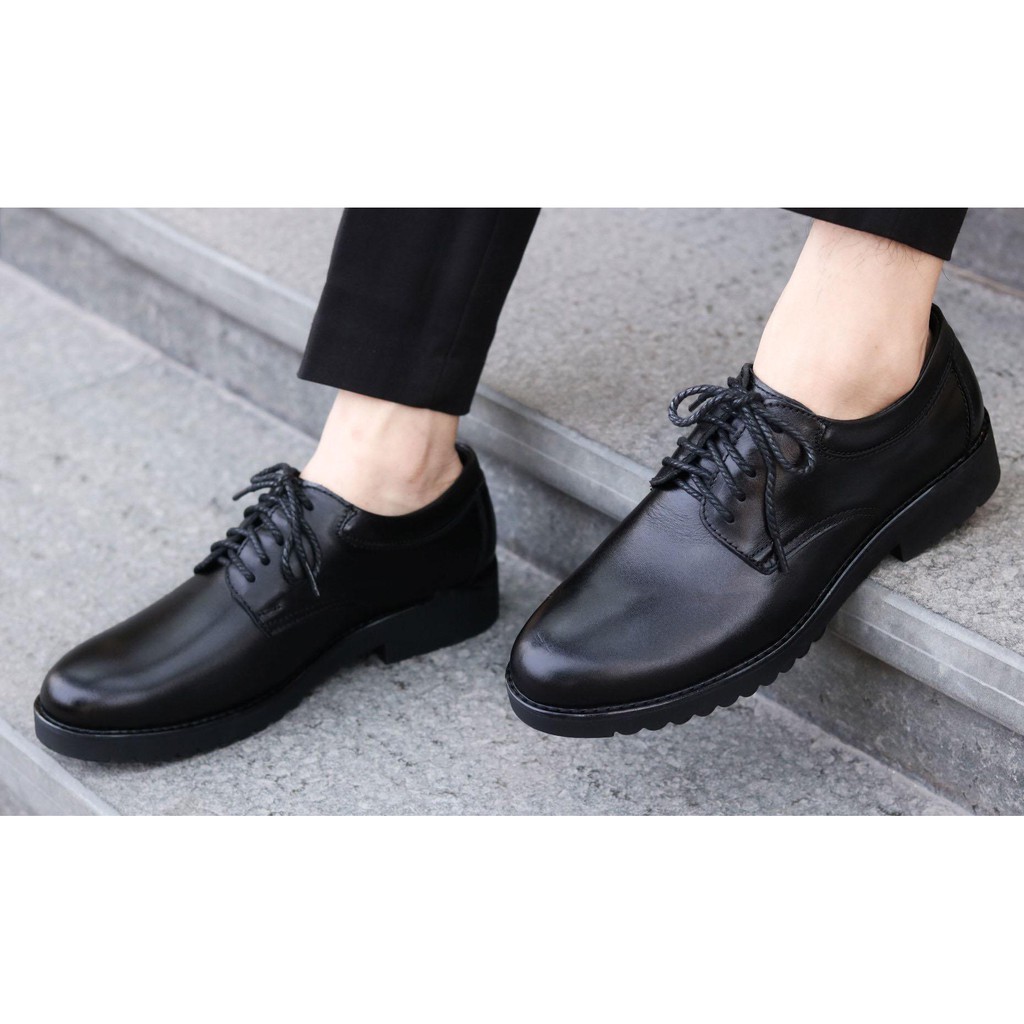 Giày Da Nam Đế Cao Su Bảo Hành 12 Tháng