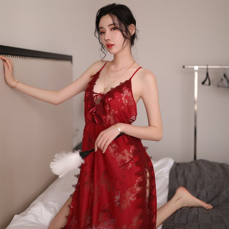 Đầm ngủ ren hoa cao cấp siêu mềm mịn mát MS5128
