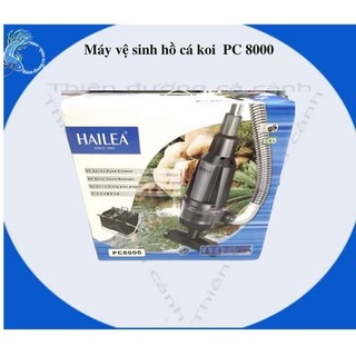 Máy vệ sinh hồ cá cảnh Hailea Pc8000 - dụng cụ vệ sinh đáy hồ cá koi PC 8000 kèm sọc lọc