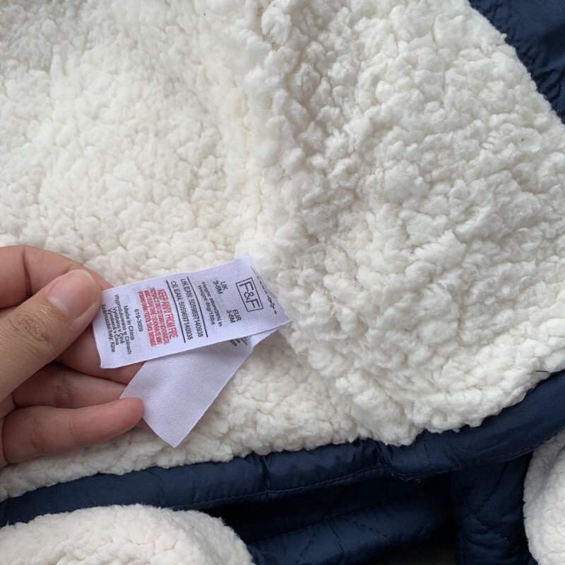 Áo phao trần trám lót lông cừu cho bé