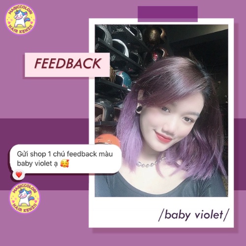 Thuốc Nhuộm Tóc Tím Khói Sáng Tặng Oxy Trợ Nhuộm Găng Tay Mũ Chùm Kenzii Lên Từ Tone 9