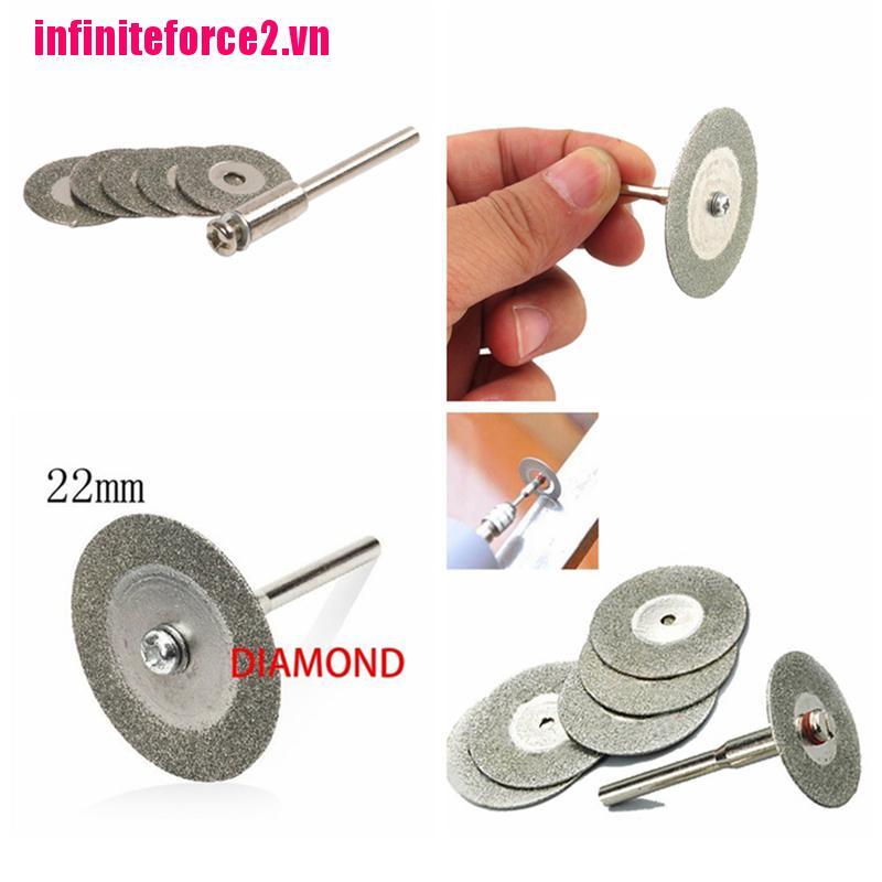 Bộ Mũi Khoan Kim Cương 5 22mm + 1 Trục Cho Dremel