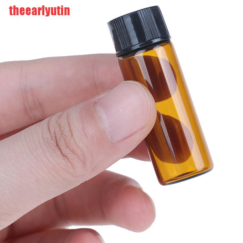 Bộ 10 Lọ Thủy Tinh Mini Màu Hổ Phách 2ml 3ml 5ml Đựng Tinh Dầu