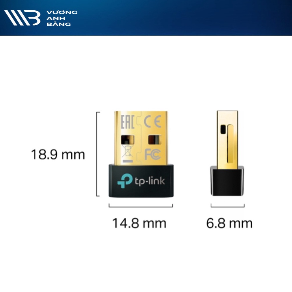 Thiết Bị Kết Nối Bluetooth 5.0 Qua Cổng USB TPLink UB500 - USB Bluetooth Hàng Chính Hãng