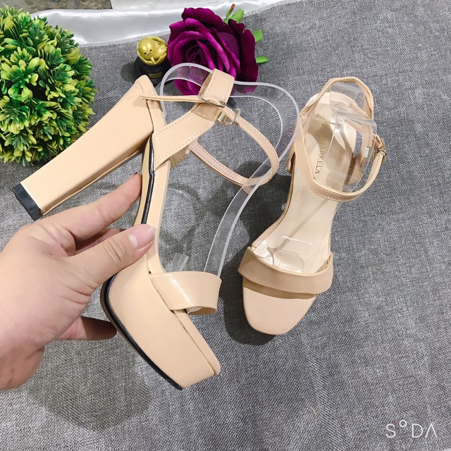 [Hot tGiày cao gót I Sandal đế đúp gót vuông 12p siêu tôn dáng vẫn cực chắc chân hàng VNXK săn sale giá tốt