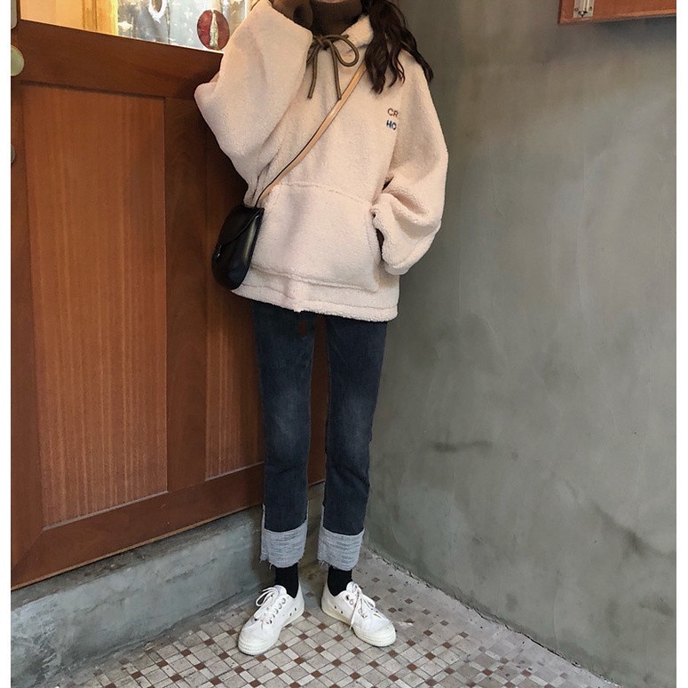 Áo Len Lông Cừu Tay Dài Thiết Kế Mới Thời Trang Mùa Đông Theo Phong Cách Hàn Quốc Dành Cho Nữ | BigBuy360 - bigbuy360.vn